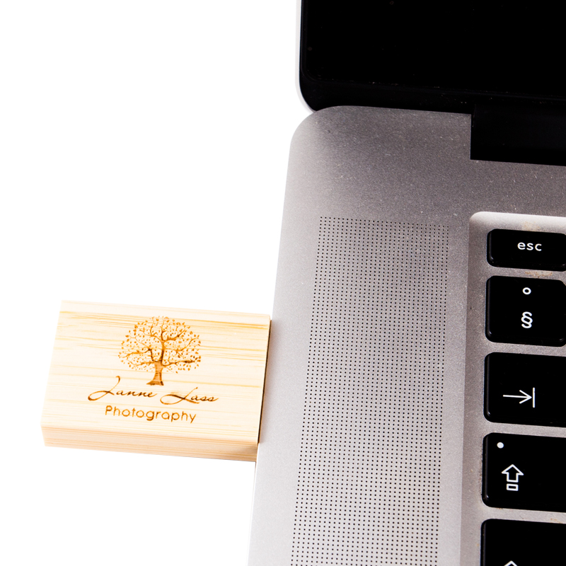 Wooden Cube Flash Drive